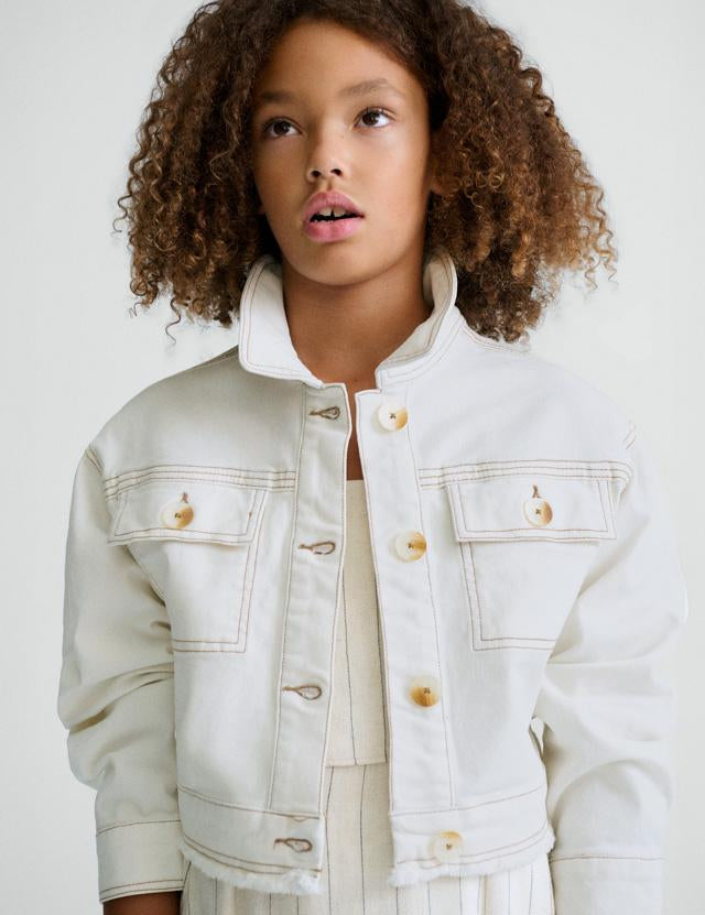 Giubbotto twill ragazza<BR/> 