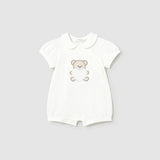 Set 2 pigiami corti ricamati neonata 