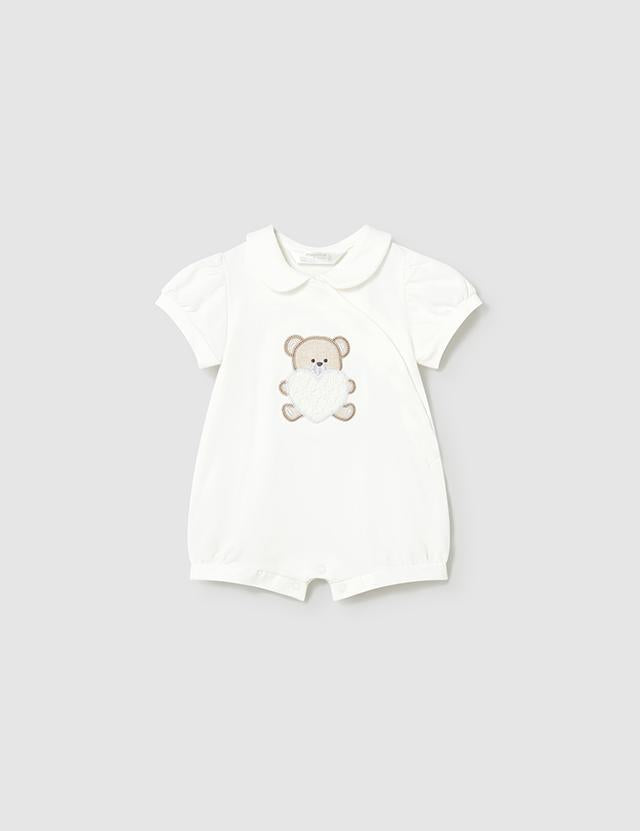 Set 2 pigiami corti ricamati neonata 