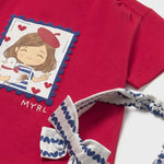 Maglietta con fascia stampata neonata 