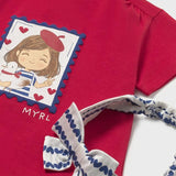 Maglietta con fascia stampata neonata 