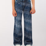 Jeans logato con strass ragazza LiuJo 