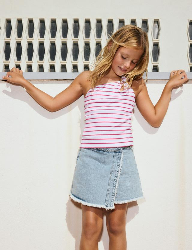 Gonna pantalone jeans ragazza 