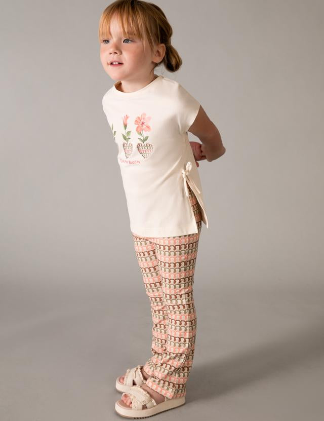 Completo leggings flare a fantasia 