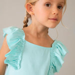Vestito punto volant bambina 