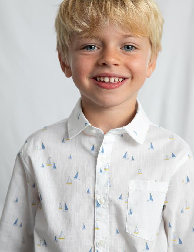 Camicia in lino manica lunga bambino 