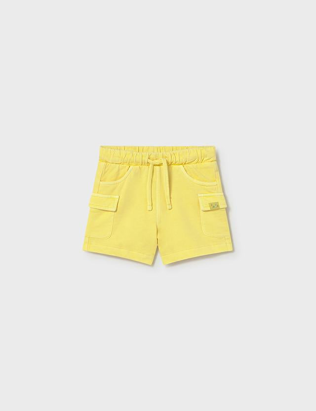 Bermuda in tuta per neonato giallo 