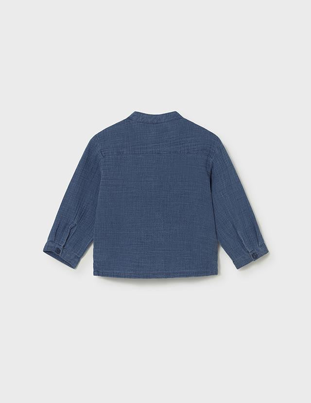 Camicia jeans manica lunga neonato 