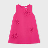 Vestito applicazione floreale bambina 