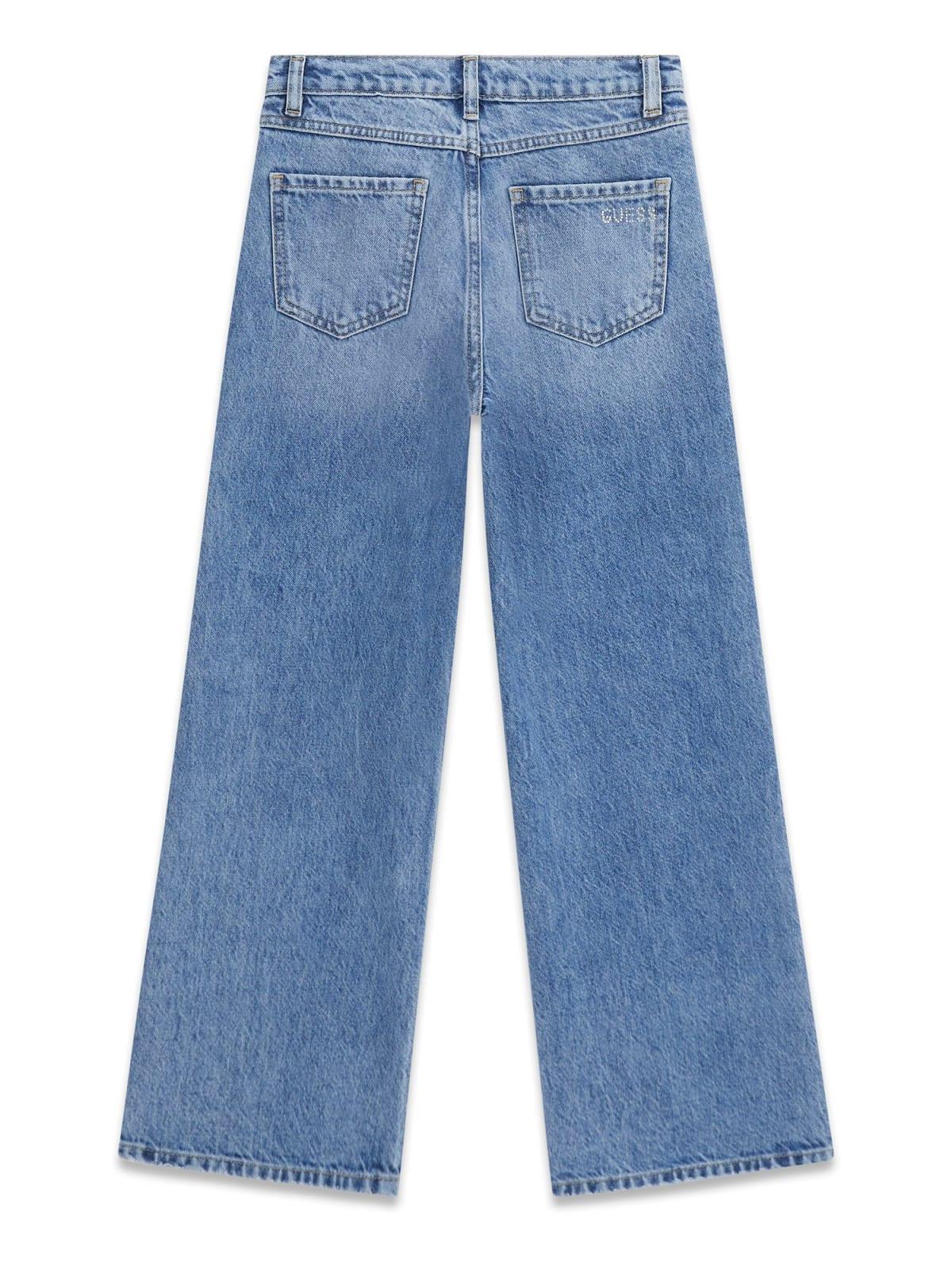 Jeans palazzo con rotture ragazza Guess 