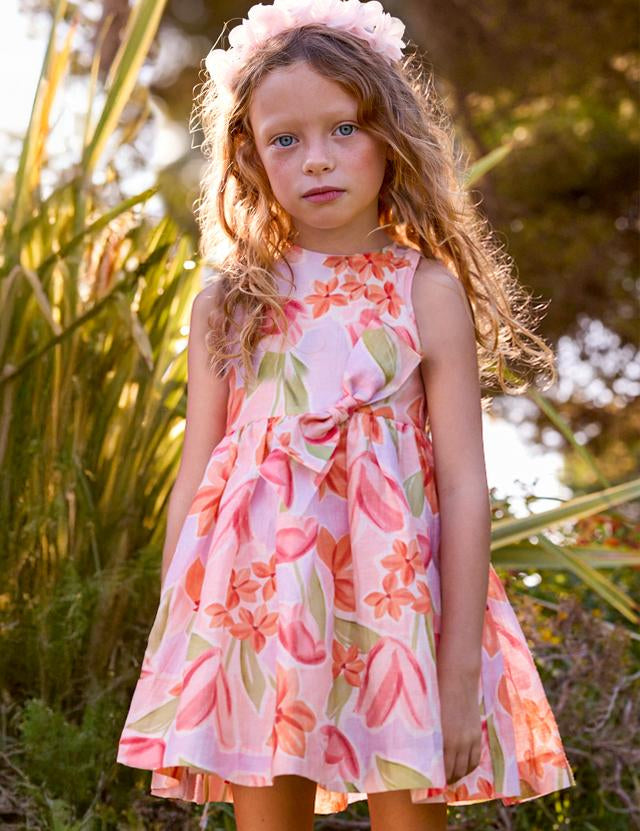 Vestito cerimonia fiori bambina 