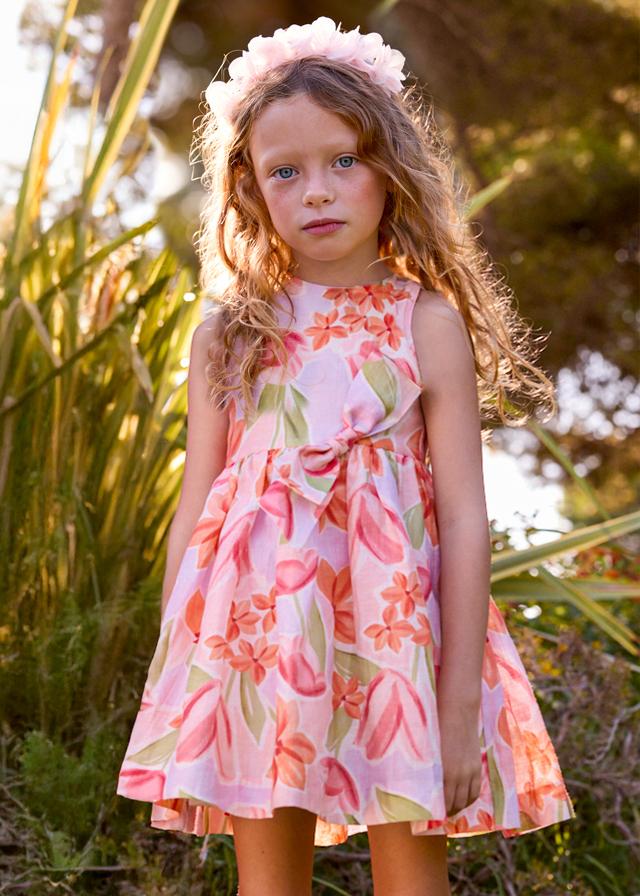 Vestito cerimonia fiori bambina 
