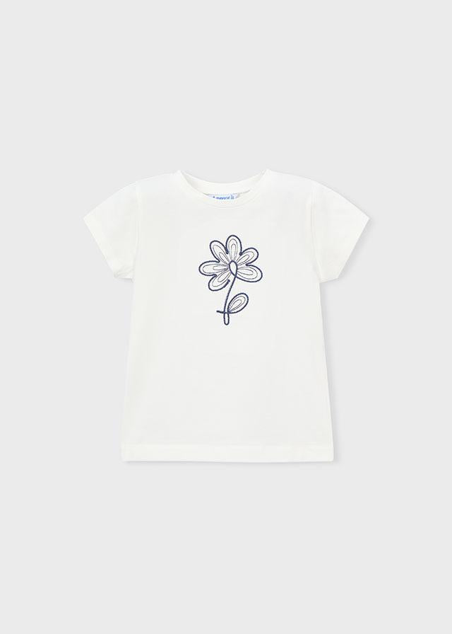 Maglietta fiore basic neonata 
