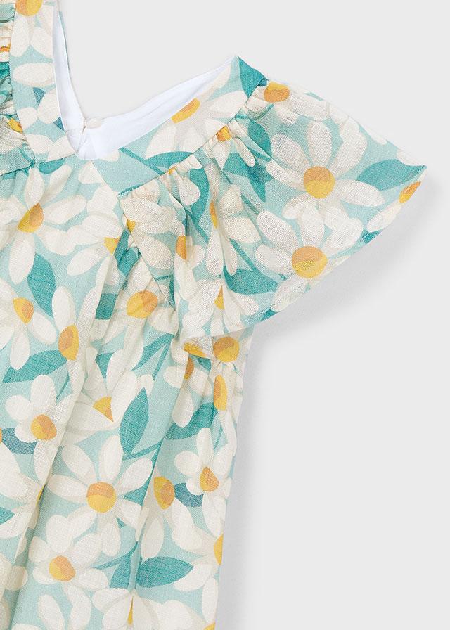 Vestito cerimonia stampa floreale bambina 
