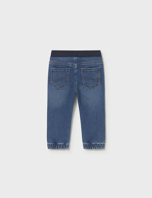 Pantalone jeans con cintura elasticizzata neonato 