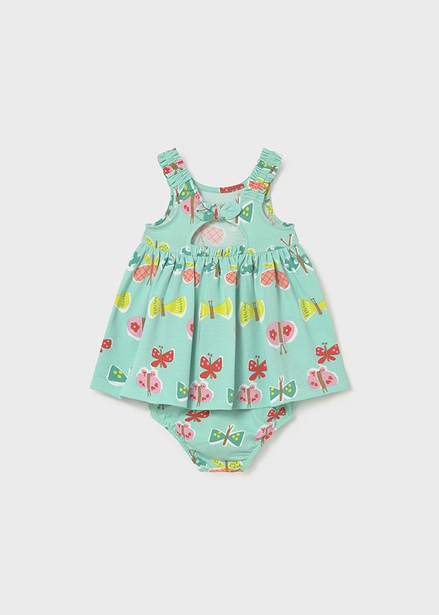 Vestito stampato con copripannolino neonata 