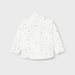 Camicia in lino manica lunga neonato 