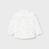 Camicia in lino manica lunga neonato 