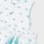 Completo shorts e maglietta stampata bambina 