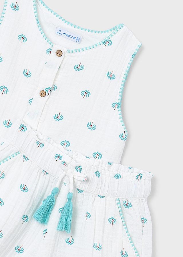 Completo shorts e maglietta stampata bambina 