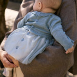 Vestito tricot e tulle neonata mayoral 