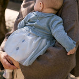 Vestito tricot e tulle neonata mayoral 