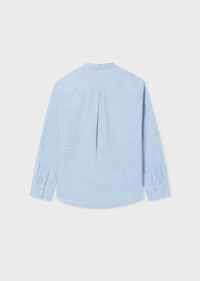 Camicia manica lunga colletto alla coreana ragazzo 
