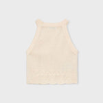 Top con collo all'americana bambina 