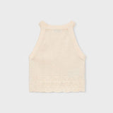 Top con collo all'americana bambina 