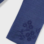Pantalone in lino ricamato bambina 