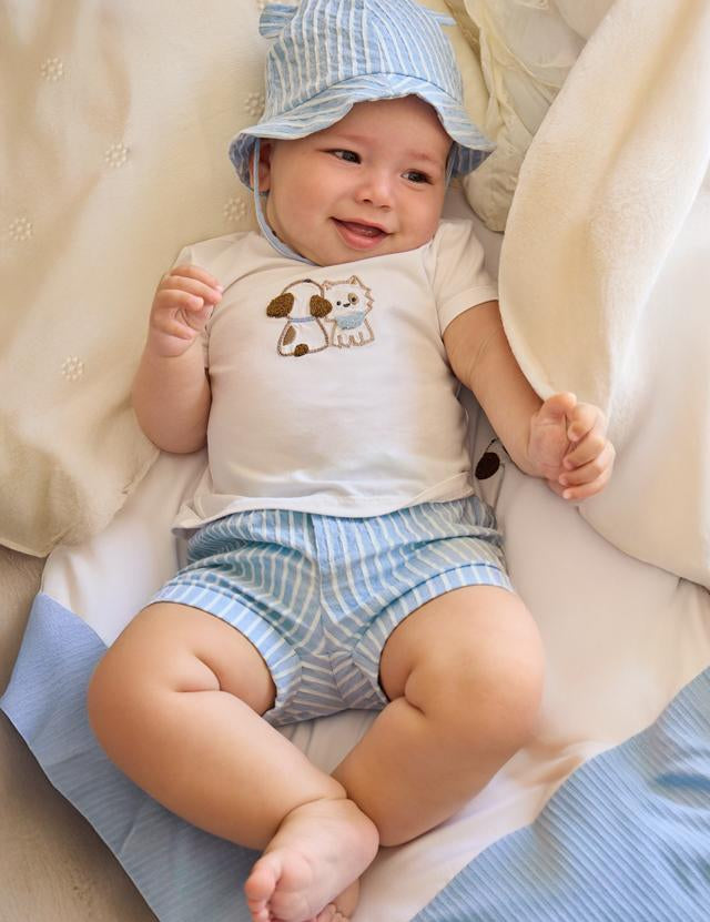 Completo 3 pezzi con cappello con orecchie neonato 