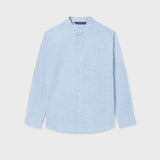 Camicia manica lunga colletto alla coreana ragazzo 