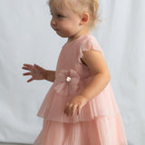 Vestito tulle plissettato neonata 