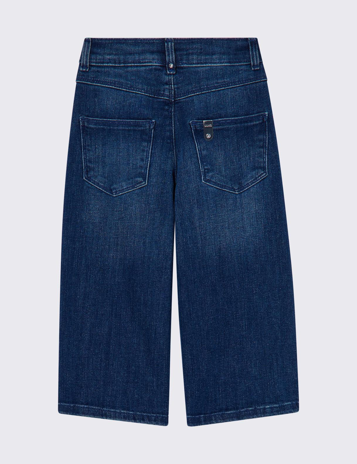 Jeans baggy fit con fiori strass bambina LiuJo 