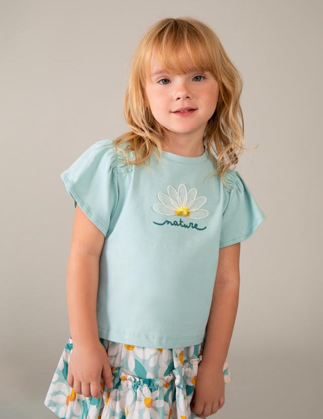Maglietta aplique bambina 