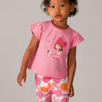 Completo leggings stampato neonata 