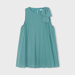 Vestito plissettato fiocco bambina 