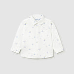 Camicia in lino manica lunga neonato 