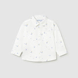 Camicia in lino manica lunga neonato 
