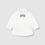 Camicia manica lunga con papillon neonato 