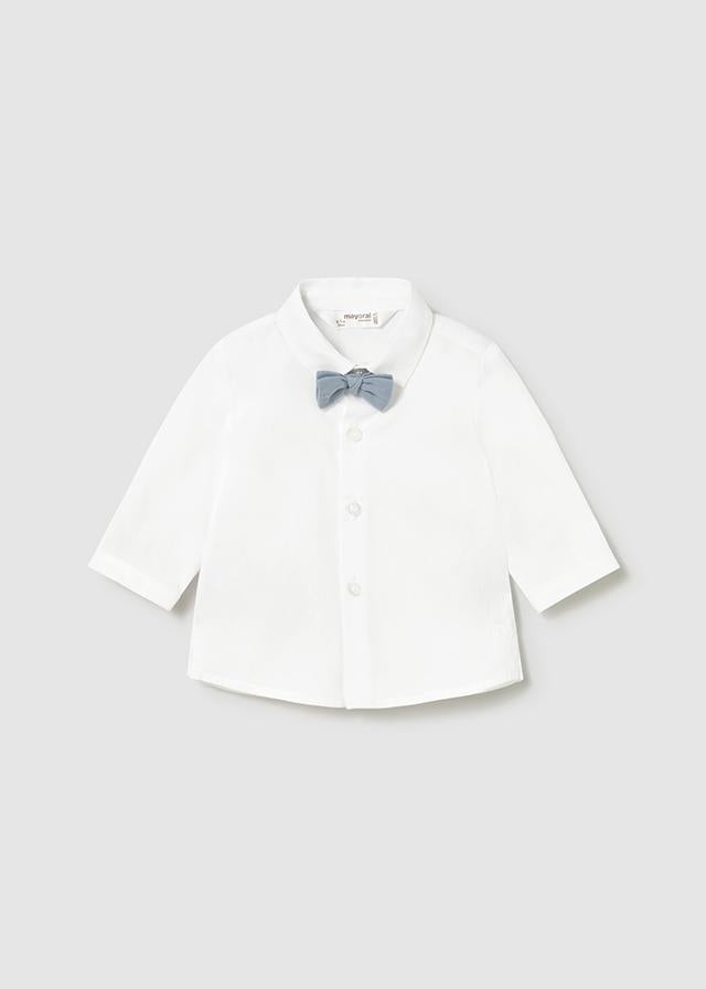 Camicia manica lunga con papillon neonato 