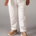 Pantalone lungo morbido chino in lino bambino 