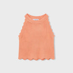 Top con collo all'americana bambina 
