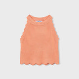 Top con collo all'americana bambina 