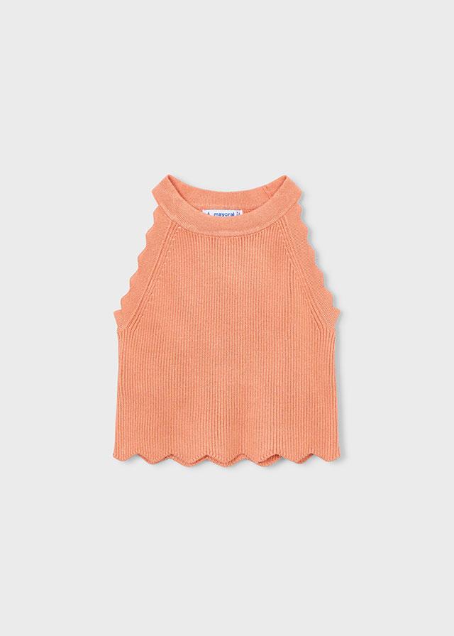 Top con collo all'americana bambina 