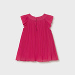 Vestito plissettato con fiori neonata 