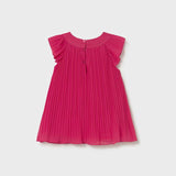 Vestito plissettato con fiori neonata 
