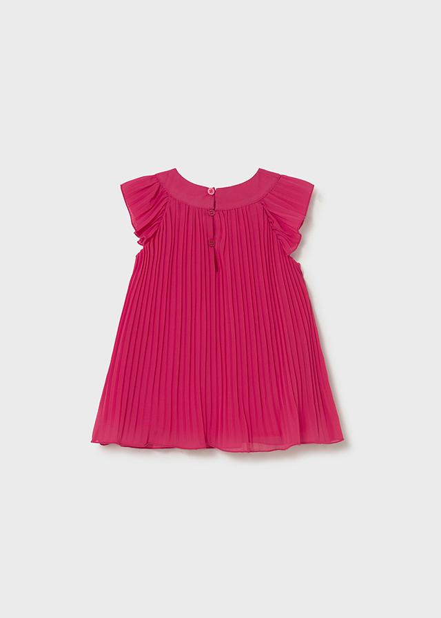 Vestito plissettato con fiori neonata 