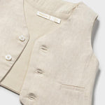 Gilet elegante in lino neonato<BR/> 