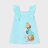 Vestito punto volant bambina 